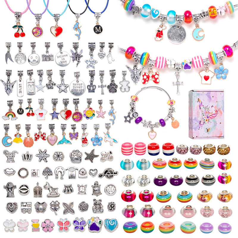 FITTO Bracelet Making Supplies Set - DIY Jewelry with Beads and Charms