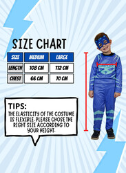 FITTO kids costume set for kids, Pajama Man Costume for kids with pants, Mask, and accessories, Medium