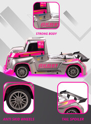 FITTO High-Speed RC Truck for Boys, 2.4 GHZ High-Speed Racing Car, 4x4 Off Road with Spoilers, Racing Car Toys, Pink