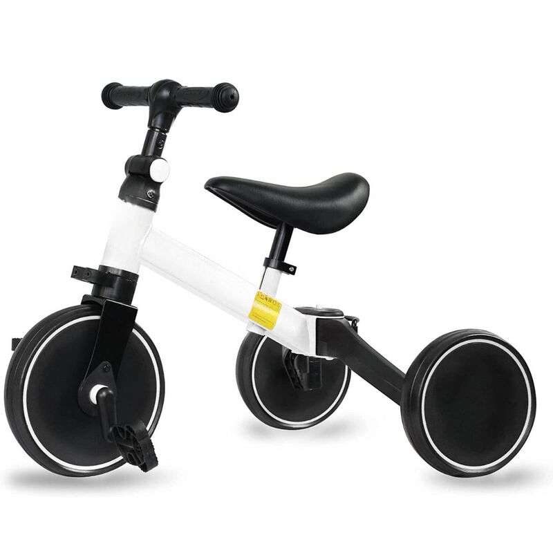 FITTO Adjustable Tricycles for Toddlers with Push Handle and Comfortable Seat