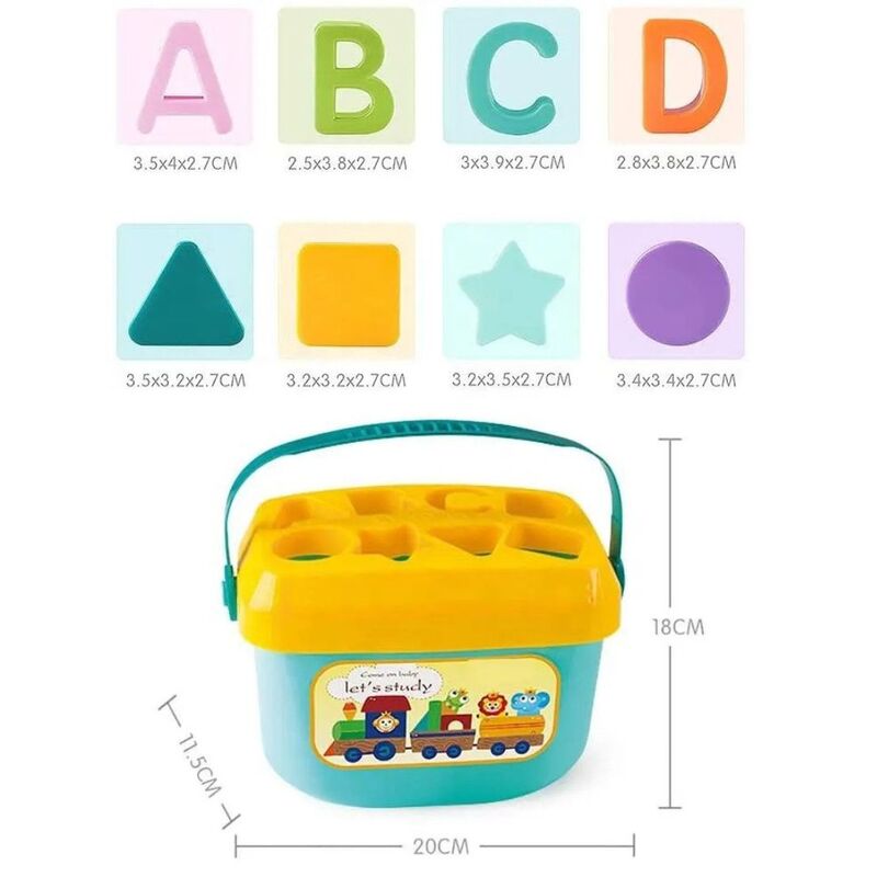 FITTO Children Puzzle Toys Baby Letter Shape Set - Educational and Fun Toy for Toddlers and Preschoolers