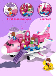 FITTO Airplane Jet Station Playset with Accessories, Pink