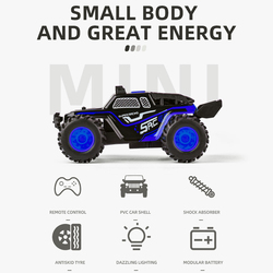 Kidwala Mini High-Speed Racing Off Road Remote Control Car, Blue/Black, Ages 6+