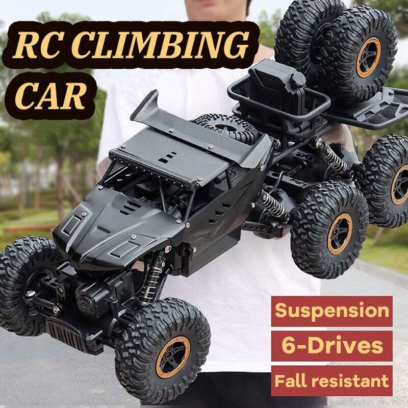 FITTO 6X6 Rock Crawler Remote Control Car for kids 1:10 alloy six-drive 2.4G Toys for Boys, Monster Trucks for boys, Gold