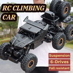 FITTO 6X6 Rock Crawler Remote Control Car for kids 1:10 alloy six-drive 2.4G Toys for Boys, Monster Trucks for boys, Gold