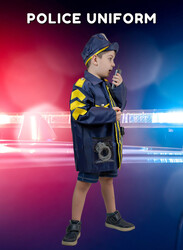 Fitto Policeman Role Play Costume Set - Police Costume for Kids with Rescue Tools and Accessories