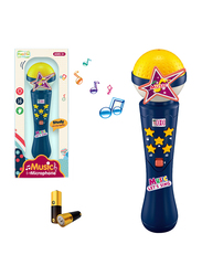 Kidwala Karaoke Microphone with Built in Music and Flashing Light, Blue, Ages 3+