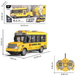 FITTO RC School Bus - Interactive Remote Control Toy with Realistic Lights and Sounds