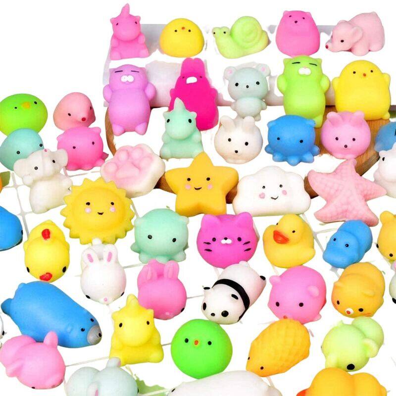

Kidwala FITTO Squishy Squishies - Colorful Stress Relief and Fun Toys, Assorted, Pack of 15