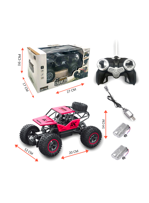 Kidwala 4WD Climbing Monster Powerful Rock Crawler Off Road Remote Control Truck, Red, Ages 3+