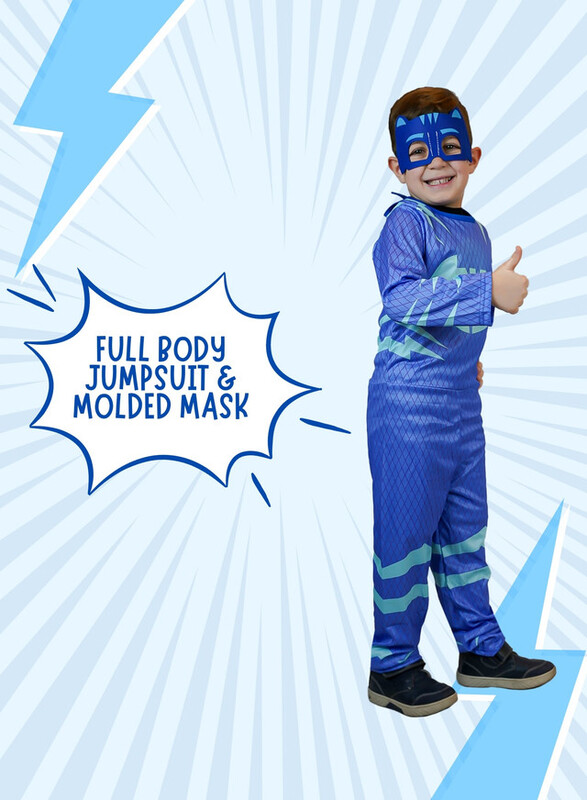 FITTO kids costume set for kids, Pajama Man Costume for kids with pants, Mask, and accessories, Large