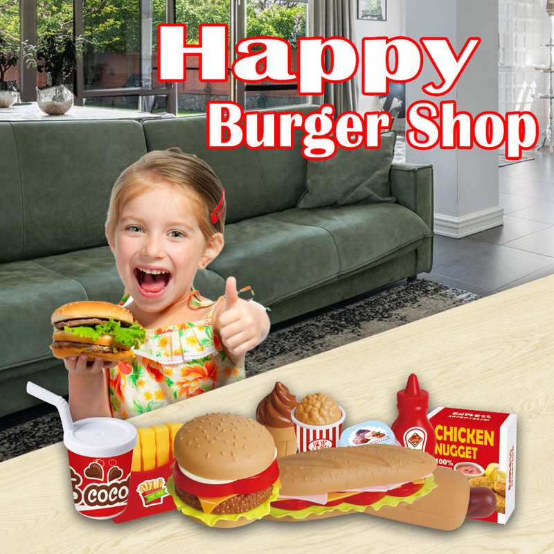 Kidwala Happy Burger Shop Educational Toy Set, Multicolour, Ages 3+