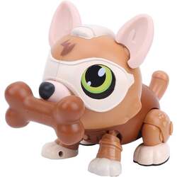 FITTO Singing Robotic Dog, Robot Puppy, Boys and Girls Christmas Gifts for Kids Over 3 Years Birthday Gifts, Magic Pet Dog Brown