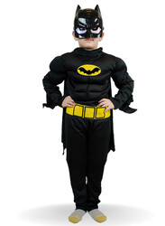 FITTO kids costume set for kids, Batman Costume for kids with pants, Mask, and accessories, Large