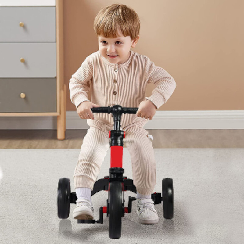 FITTO Adjustable Tricycles for Toddlers with Push Handle and Comfortable Seat