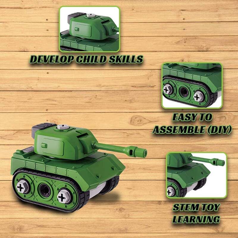 FITTO Take Apart Toys Tank for Boys with Screwdriver Play Kit STEM toys for 3 Year Old