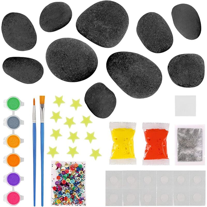 FITTO Painting Galaxy Version Supplies Set - Complete Painting Kit with Canvases, Acrylic Paints, and Brushes