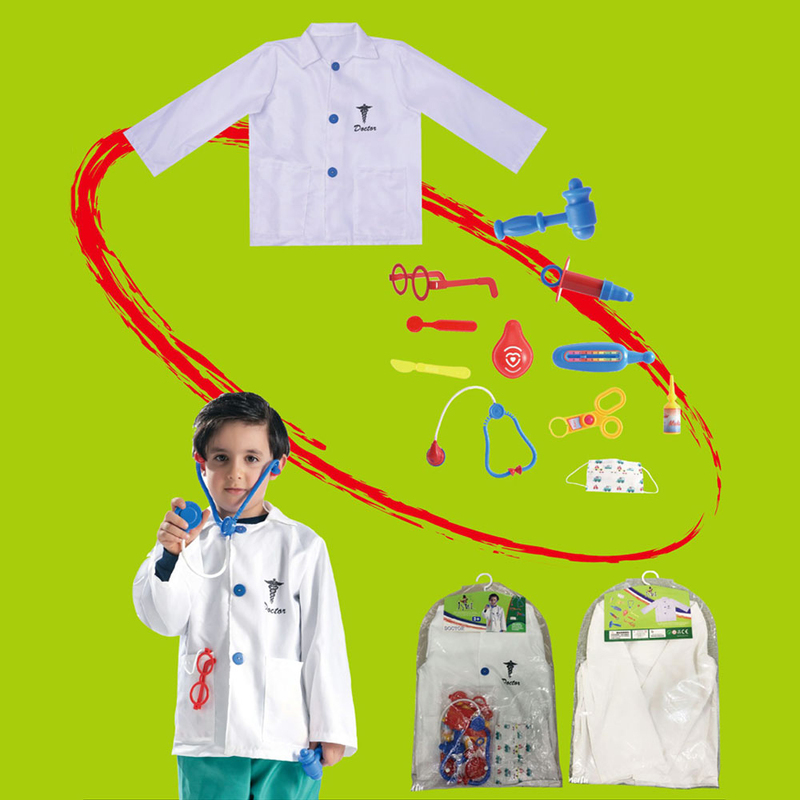 Kidwala Doctor Role Play Costume Set, White, Ages 3+