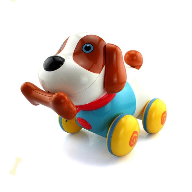FITTO Electronic Robot Dog Toy with Music, Leash, and Bone Toy for Kids