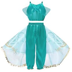 FITTO Princess Jasmine Costume for Kids Inspired Costume, size 130