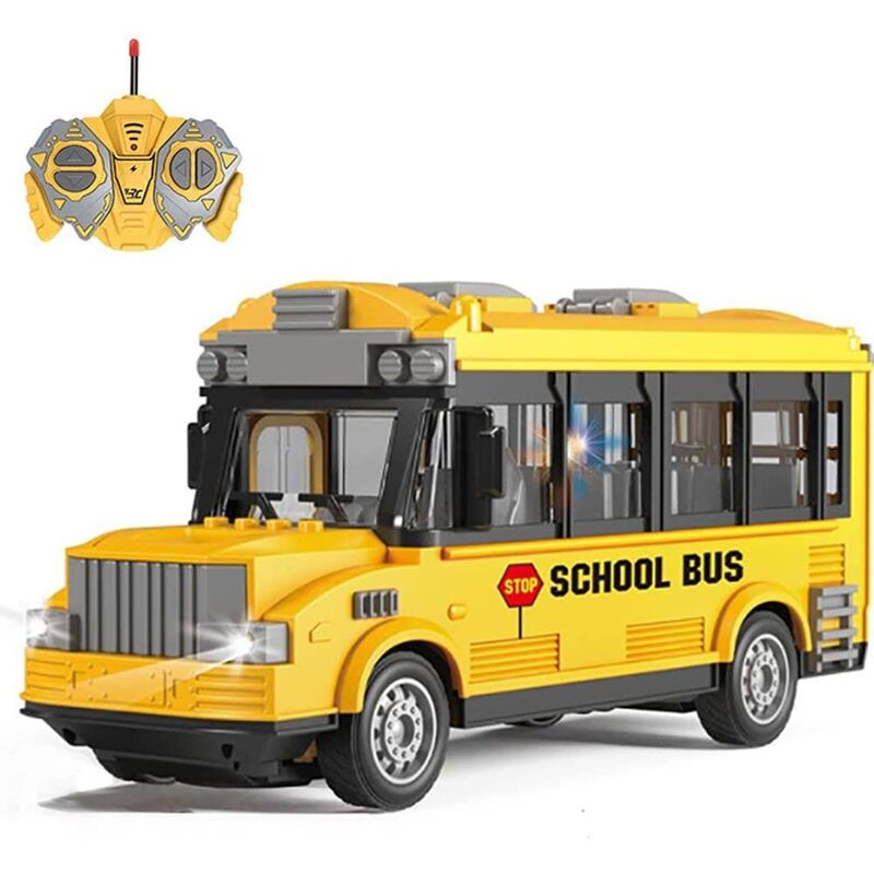 FITTO RC School Bus - Interactive Remote Control Toy with Realistic Lights and Sounds