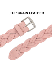 Kidwala Leather Top Grain Braided Watch Band for Apple Watch 42mm/44mm, Pink