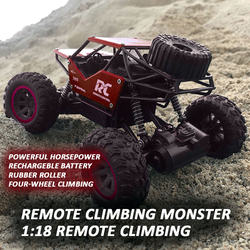 Kidwala 4WD Climbing Monster Powerful Rock Crawler Off Road Remote Control Truck, Red, Ages 3+