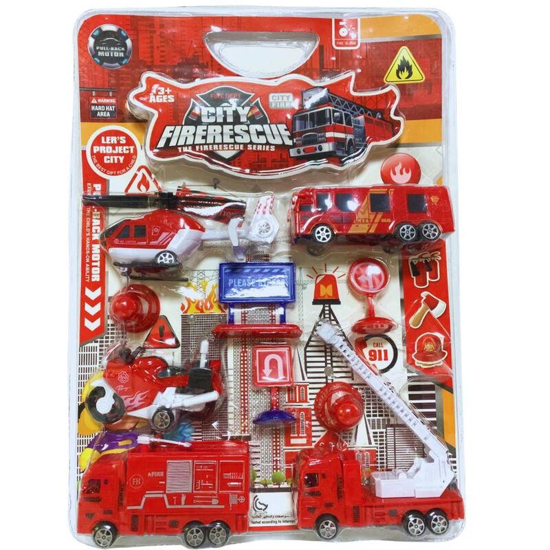 FITTO Fire City Rescue Set - Complete Firefighter Simulation Playset