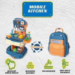 FITTO Kitchen toy kitchen playset for kids, portable Kids Play Kitchen with cooking utensils, pots, fruits and vegetables, Kitchen Sink Accessory, and Other Kitchen Cooking Set for Kids