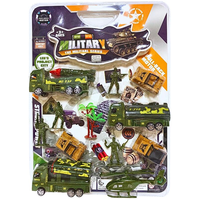 FITTO Military Corps Army Car Set - Durable Toy Cars for Imaginative Play