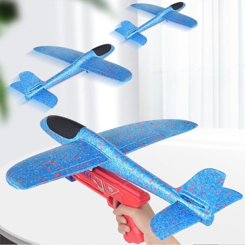 FITTO Foam Plane Glider - Hand- Throw Launcher Outdoor Toy for Kids