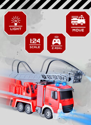 FITTO RC Firefighter Toy with Spray Mode Fire Truck Toy with a Water Gun, Red