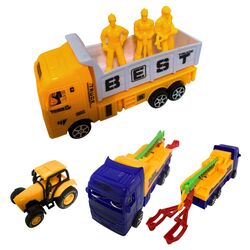 FITTO Construction Vehicle Set for Kids - Dump Truck and Car Toys with Playset