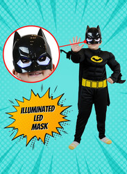 FITTO kids costume set for kids, Batman Costume for kids with pants, Mask, and accessories, Medium