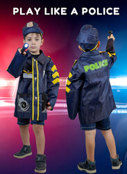 Fitto Policeman Role Play Costume Set - Police Costume for Kids with Rescue Tools and Accessories