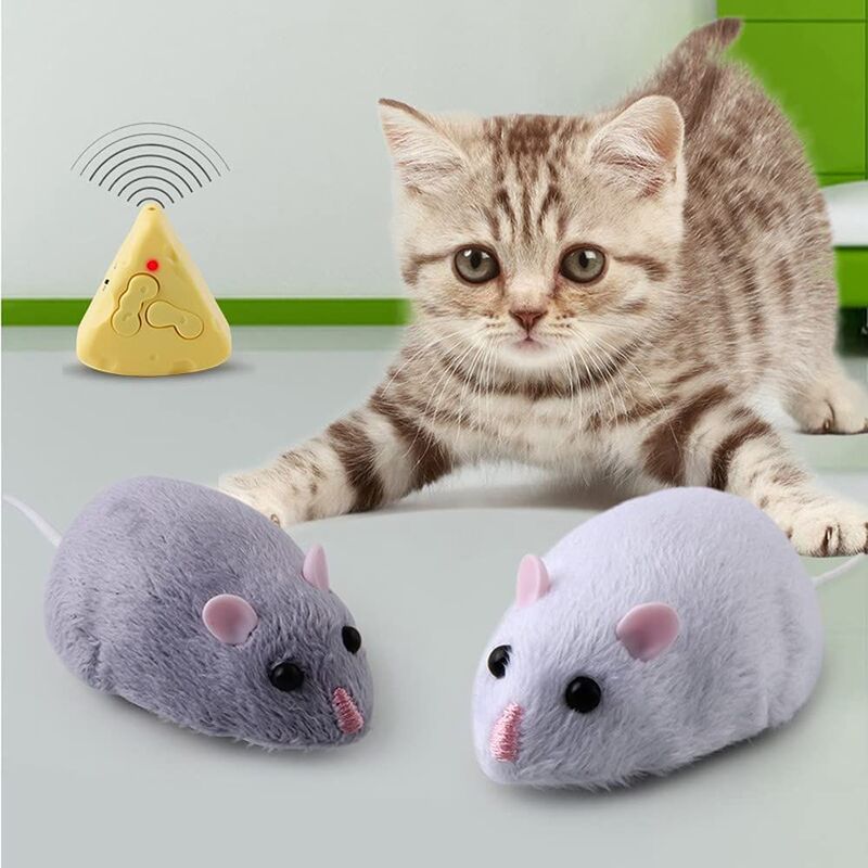 FITTO Electronic Rat Toy - Remote-Controlled Pet Toy for Cats and Dogs