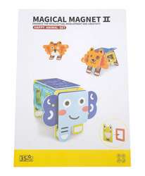 FITTO Magnetic STEM Construction Building Blocks - DIY Colorful Animal Design Set, Can make 5 Animal Figure