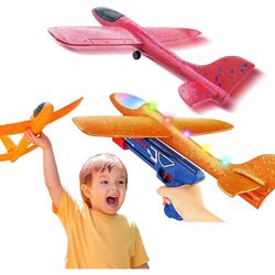 FITTO Foam Plane Glider - Hand- Throw Launcher Outdoor Toy for Kids