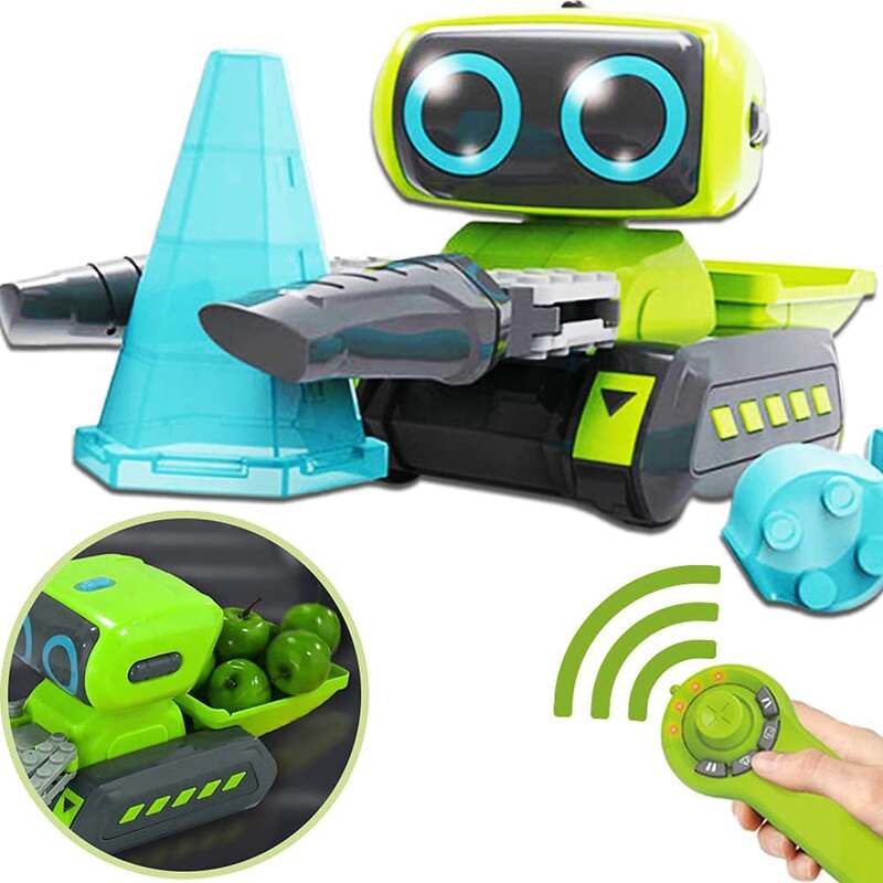 FITTO Stunt RC Car, 4WD 2.4GHz Remote Control robot With LED Lights RC robot for Boys Birthday