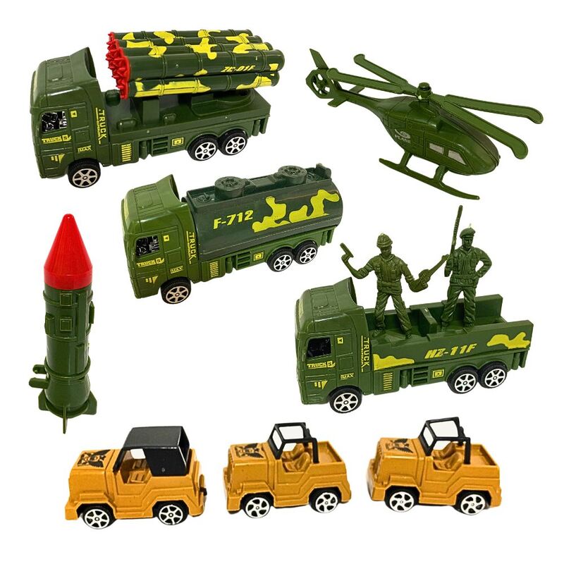 FITTO Military Corps Army Car Set - Durable Toy Cars for Imaginative Play