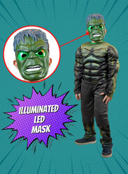 FITTO kids costume set for kids, Hulk Costume for kids with pants, Mask, and accessories, Medium