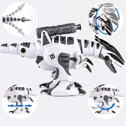 FITTO Interactive Robotic Dinosaur Toy - Programmable Robot Raptor with Realistic Movements and Sounds