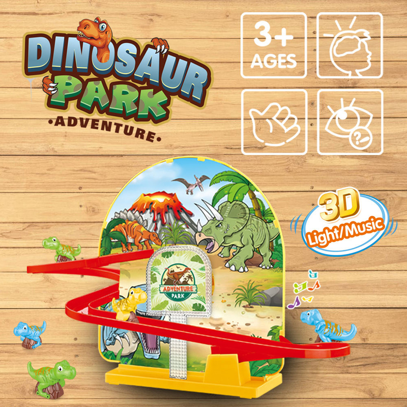 Kidwala Dinosaur Park Adventure Slice Race Toy Playset, Multicolour, Ages 3+