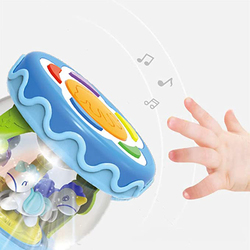 FITTO Multi- function Baby Musical Toy with Piano Keyboard, Drums, and Microphone
