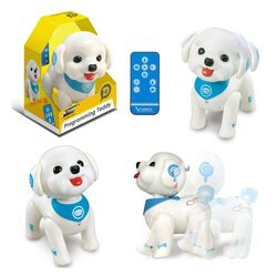 FITTO Electronic RC Dog Toy Robot - Interactive and Programmable Pet Robot