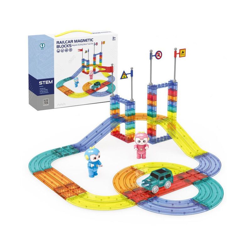 FITTO Magnetic Building Blocks Set - 63-Piece Educational Toy for Creative Play and STEM Learning