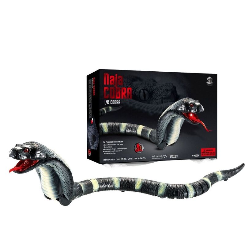 FITTO Electric Rattlesnake Toy - Lifelike Remote- Controlled Snake for Children