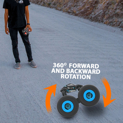 Kidwala 360° Forward & Backword Rotation Remote Control Stunt Car, Blue, Ages 3+