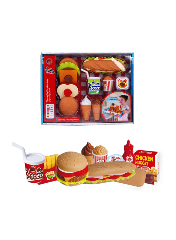 Kidwala Fast Food Pretend Play Toy Set, Multicolour, Ages 3+