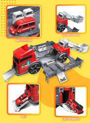 FITTO Convertible Fire Fighting Trucks, Firefighter Toy Playset